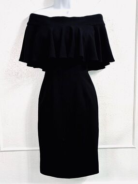 Maggie Dress by Dress The Population Black Sz.S